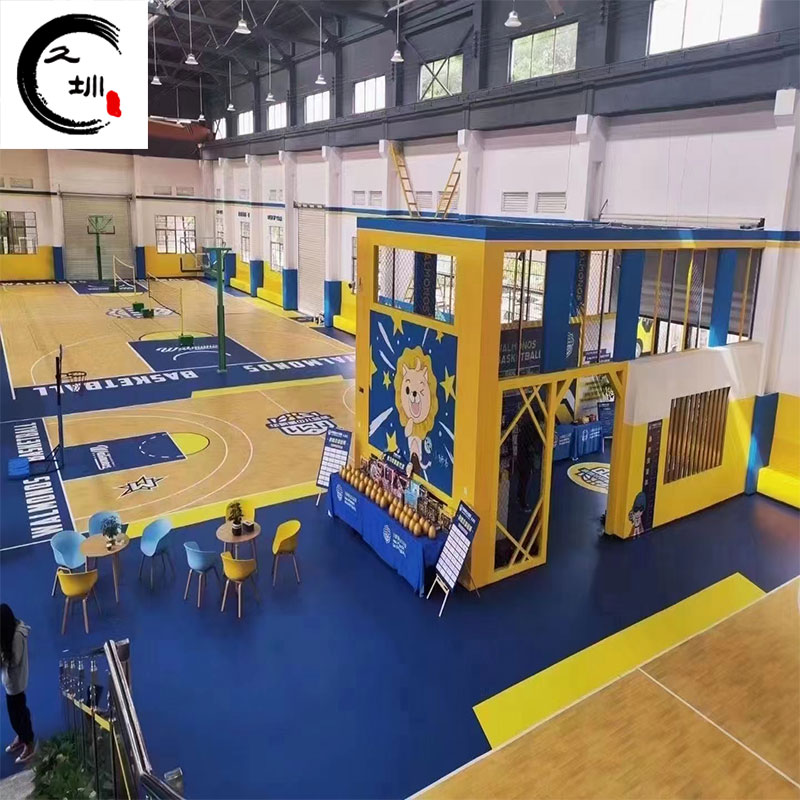 定制室內(nèi)外籃球館場地pvc運(yùn)動(dòng)地膠板兒童籃球地板 籃球場地膠墊